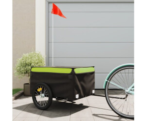 vidaXL Bike Trailer Black and Green 45 kg Iron (94088)
