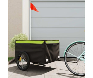 vidaXL Bike Trailer Black and Green 45 kg Iron (94095)