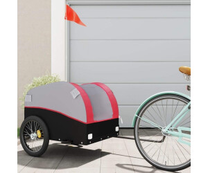 vidaXL Bike Trailer Black and Red 45 kg Iron (94125)