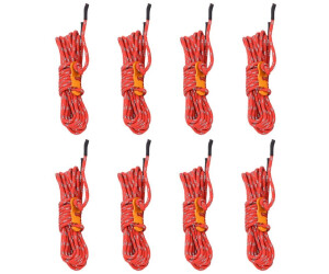 vidaXL Tent Guy Ropes with Spanners reflective 8 pcs 4 m 4 mm