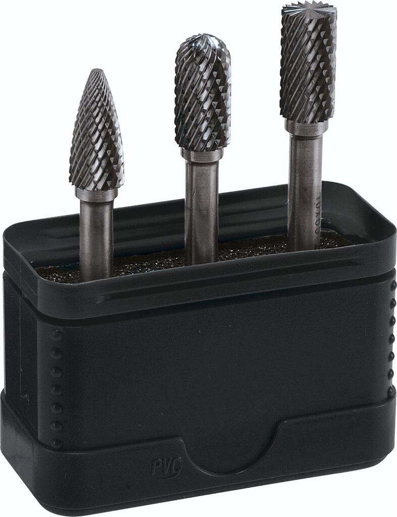 Alpen Hartmetall-Frässtifteset, 3-teilig, Zahnung 6, Schaftdurchmesser 6 mm (776000003100)