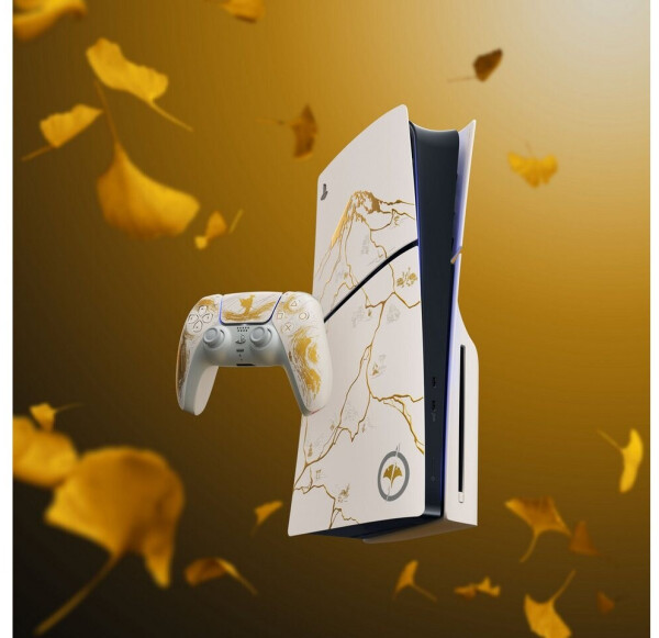 Sony PlayStation 5 Slim (PS5 Slim) Ghost of Yotei Gold Limited Edition, Bild 2