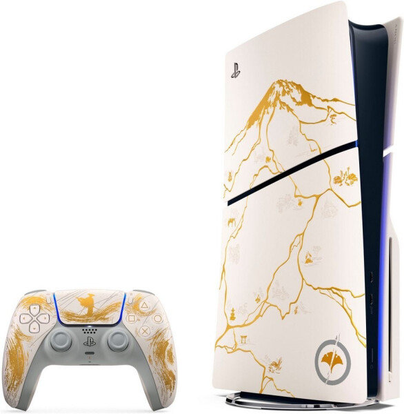 Sony PlayStation 5 Slim (PS5 Slim) Ghost of Yotei Gold Limited Edition, Bild 3