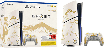 Sony PlayStation 5 Slim (PS5 Slim) Ghost of Yotei Gold Limited Edition, Bild 4