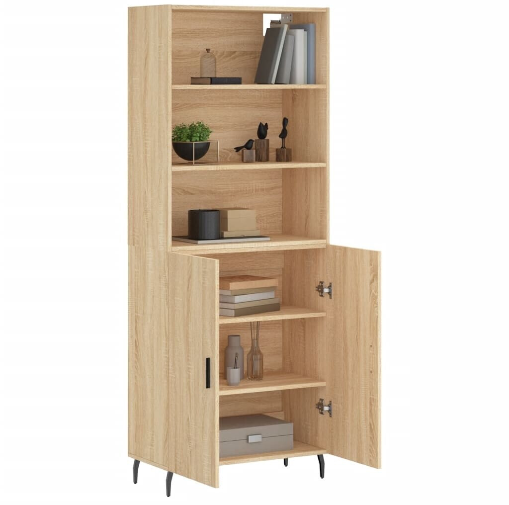 vidaXL Highboard artisanaal eikenkleurig 69,5 x 34 x 180 cm, Moderne