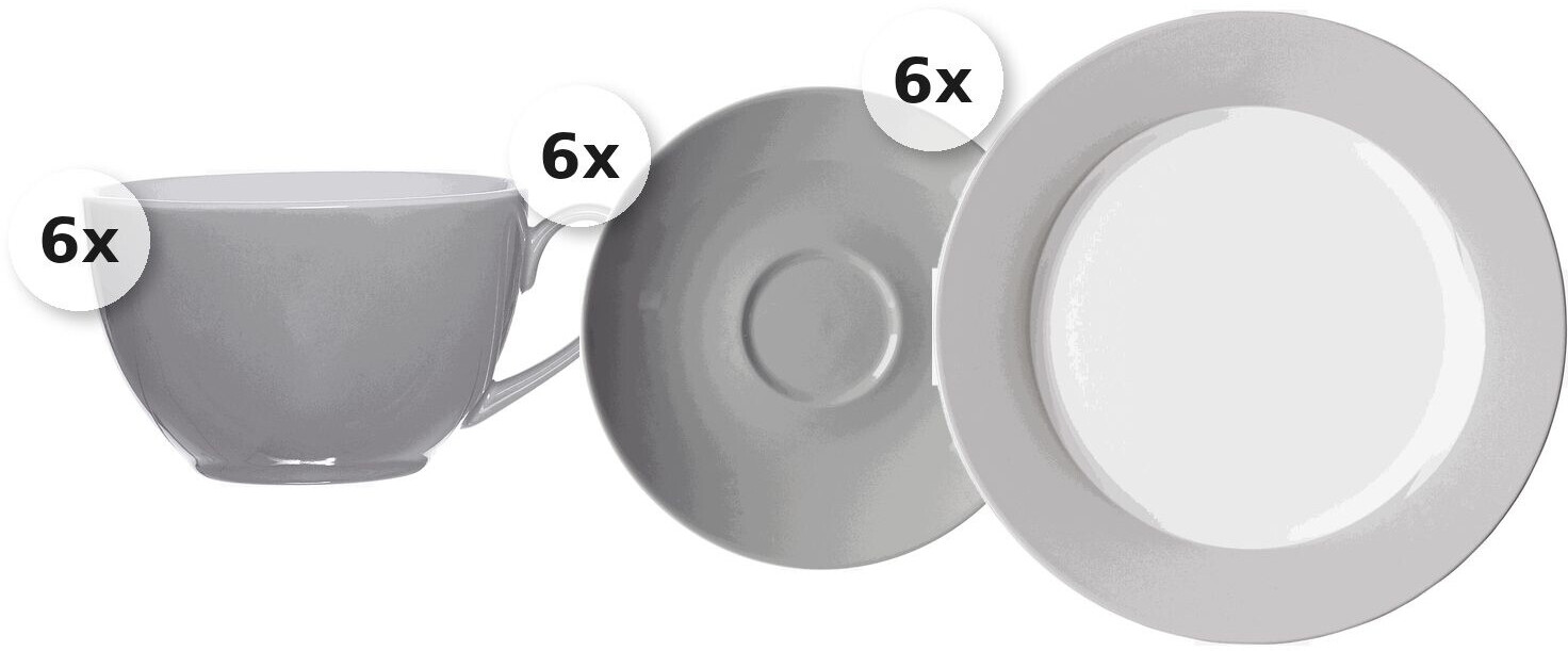 Ritzenhoff & Breker Flirt by R&B Kaffeeservice 18 tlg. Doppio grau ab 106,55 € (Oktober 2026)