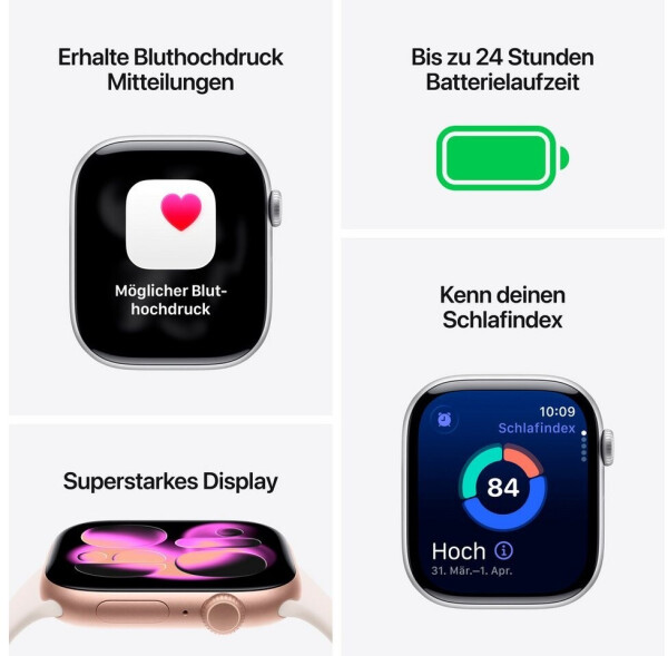 Apple Watch Series 11 GPS 42mm Aluminium Space Gray Sport Band Black S/M, Bild 3