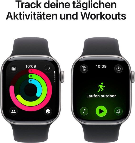 Apple Watch Series 11 GPS 42mm Aluminium Space Gray Sport Band Black S/M, Bild 4