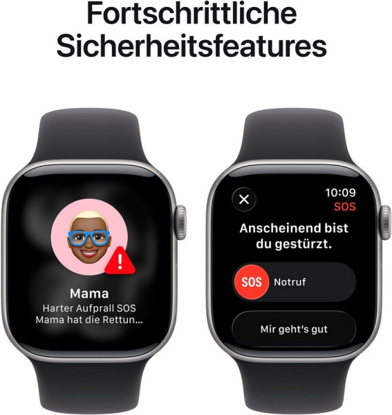 Apple Watch Series 11 GPS 42mm Aluminium Space Gray Sport Band Black S/M, Bild 6