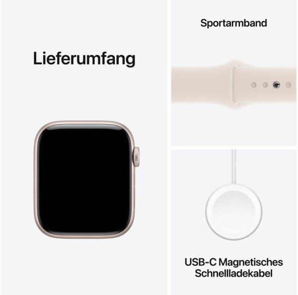Apple Watch SE 3 5G 44mm Starlight Sport Band Starlight M/L, Bild 8