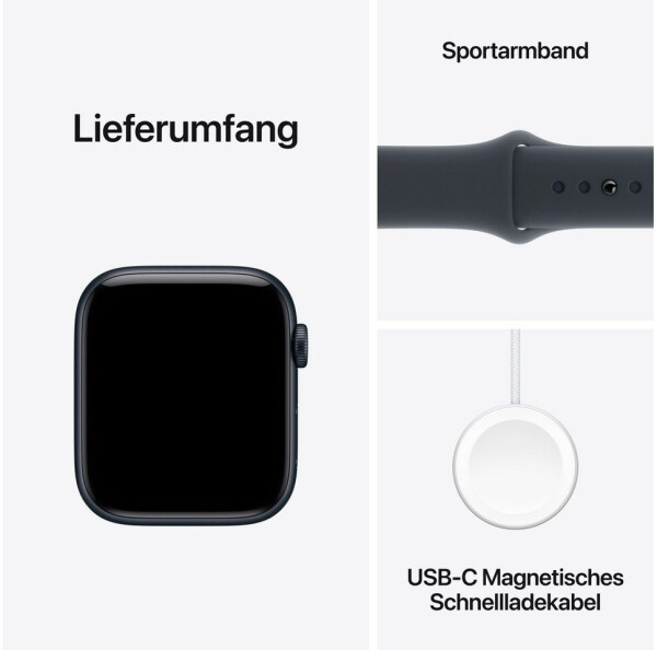Apple Watch SE 3 5G 44mm Midnight Sport Band Midnight S/M, Bild 8