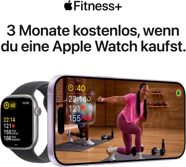 Apple Watch SE 3 5G 44mm Midnight Sport Band Midnight S/M, Bild 9