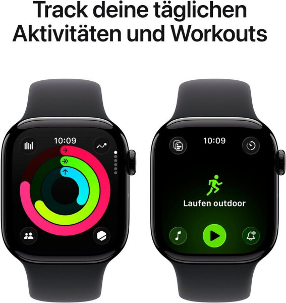 Apple Watch Series 11 GPS 42mm Aluminium Jet Black Sport Band Black M/L, Bild 4