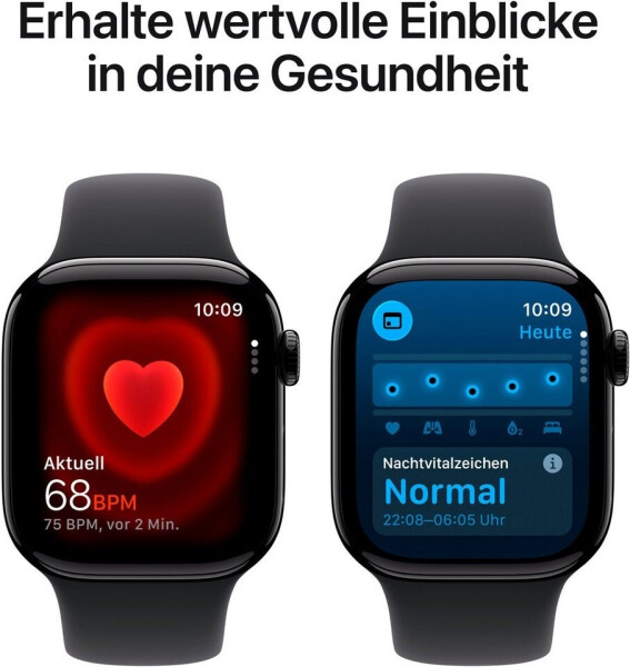 Apple Watch Series 11 GPS 42mm Aluminium Jet Black Sport Band Black M/L, Bild 5