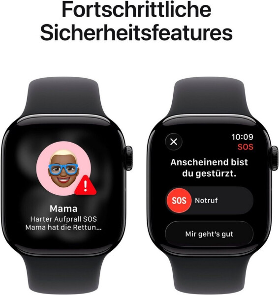 Apple Watch Series 11 GPS 42mm Aluminium Jet Black Sport Band Black M/L, Bild 6