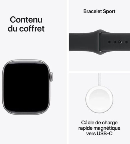 Apple Watch Series 11 5G 42mm Aluminium Space Gray Sport Band Black S/M, Bild 8
