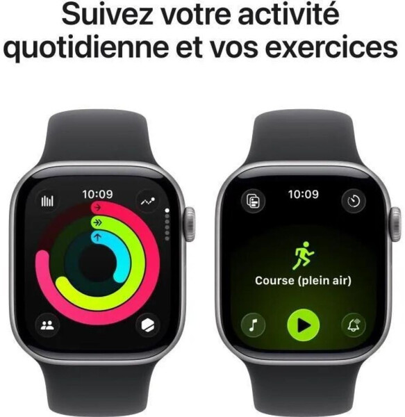 Apple Watch Series 11 5G 42mm Aluminium Space Gray Sport Band Black M/L, Bild 4