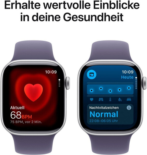 Apple Watch Series 11 5G 42mm Aluminium Silver Sport Band Purple Fog S/M, Bild 5