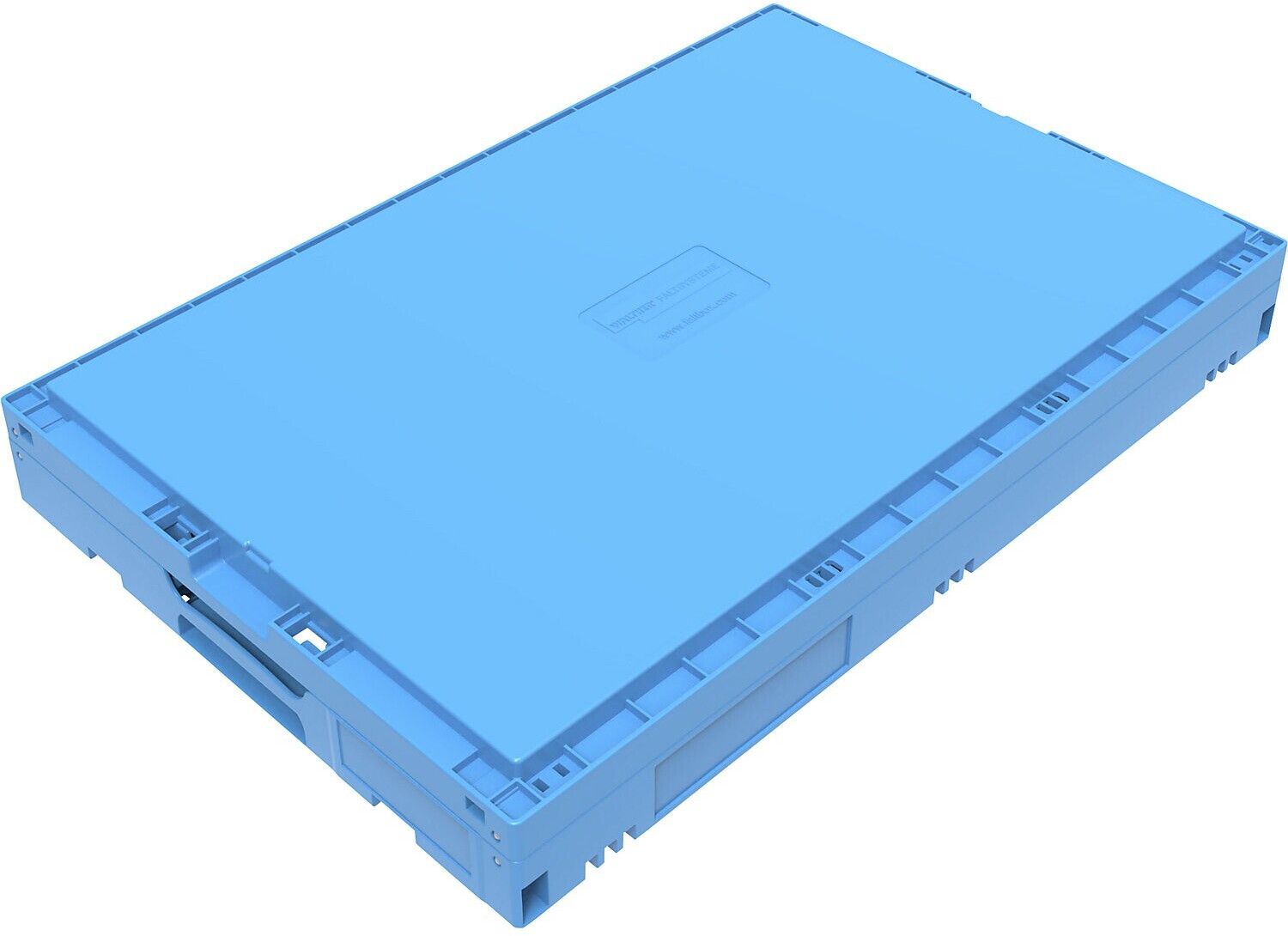 Produktbild von Kaiserkraft Wertstoffbehälter 45 L – Mit Einwurfklappe, 320x650x310 Mm, Blau, Verzinktes Stahlblech, TÜV/GS, Für Innen & Außen