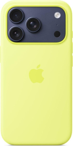 Apple iPhone 17 Pro Silikon Case mit MagSafe Neongelb