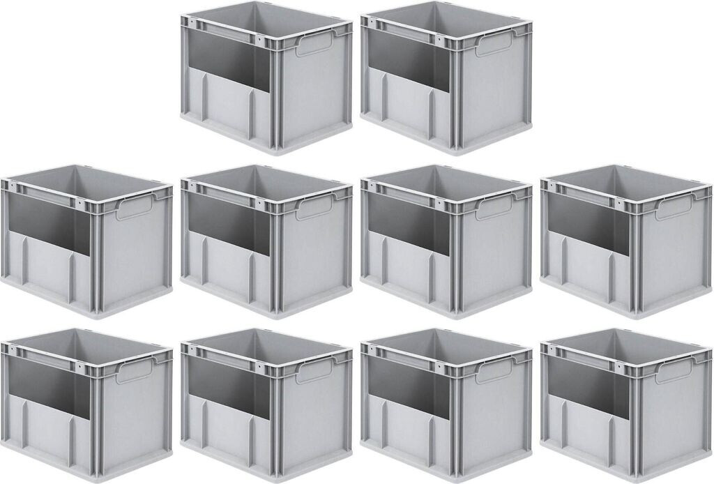 Eurobox 20x15x12 Cm 2 Pezzi – Contenitore In Plastica PP Impilabile 2L + Metro Omaggio, Made In Germany