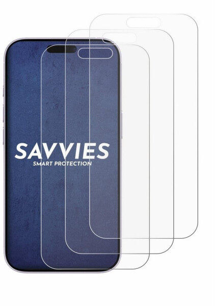 Savvies Displayschutzfolie Schutzfolie für Apple iPhone 17, 6 Stück, Displayschutz Schutz Folie Klar Transparent, Bild 2