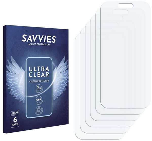 Savvies Displayschutzfolie Schutzfolie für Apple iPhone 17, 6 Stück, Displayschutz Schutz Folie Klar Transparent, Bild 3