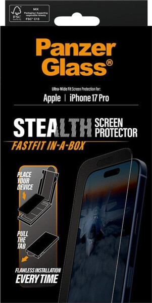 PanzerGlass Stealth Ultra-Wide Fastfit Screen Protector iPhone 17 Pro, Bild 3