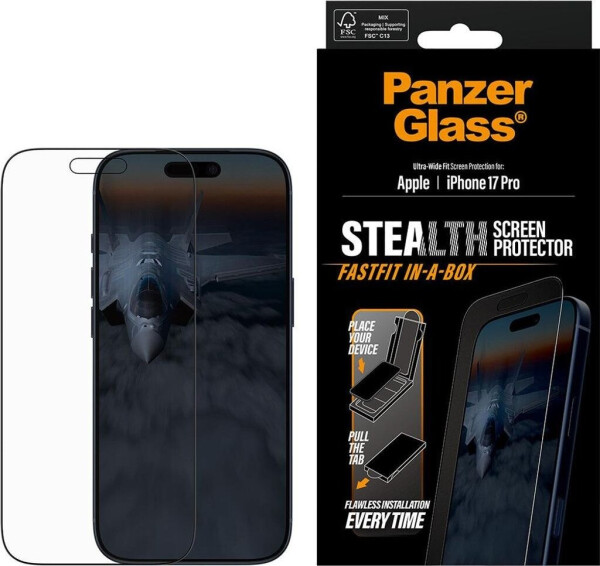 PanzerGlass Stealth Ultra-Wide Fastfit Screen Protector iPhone 17 Pro, Bild 4