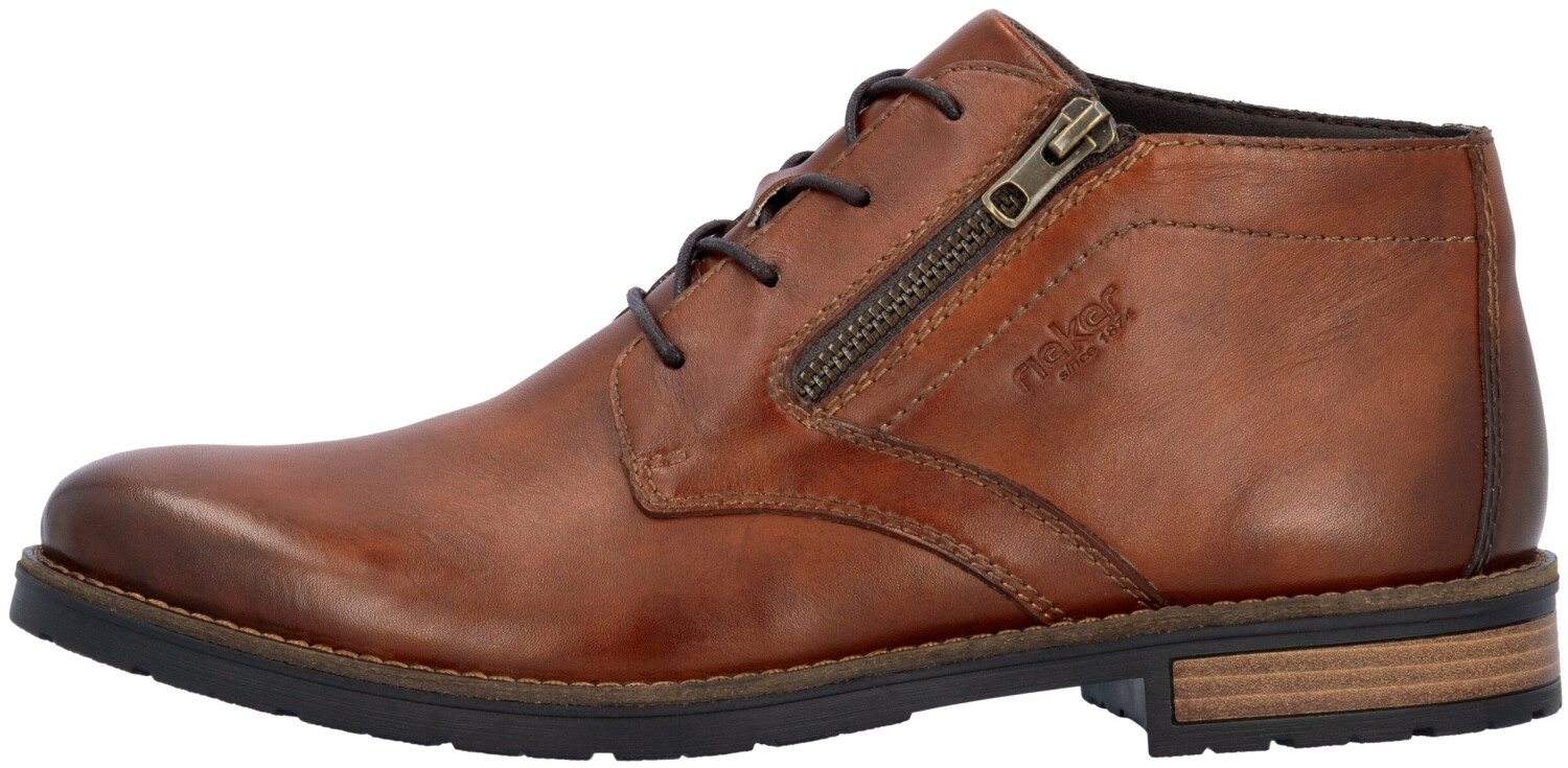 Bottes à Lacets Rieker 14609 Pour Homme - Cuir Véritable, Semelle Intérieure Souple, Style Automne-hiver - 10