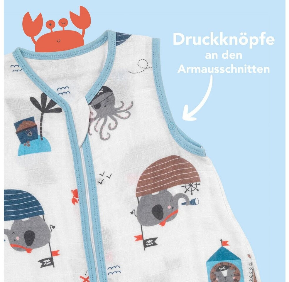 Schlummersack Musselin Schlafsack mit Fen 0.5 Tog Pirat ab 38.9  |  Vergleiche 4 Angebote auf idealo.de