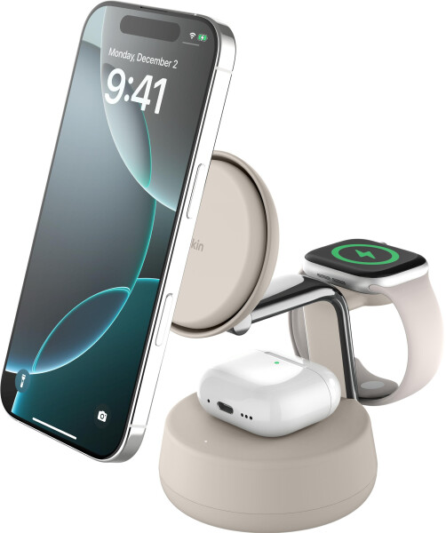 Belkin UltraCharge Pro Magnetische 3-in-1-Ladestation mit Qi2 25W, Bild 2