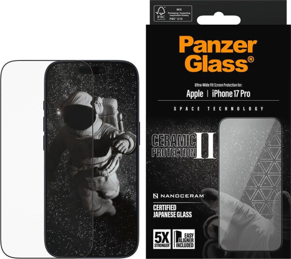 PanzerGlass Ceramic II Displayschutz iPhone 17 Pro Ultra-Wide Fit m. EasyAligner, Bild 3