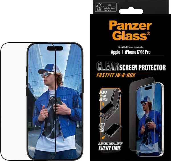 PanzerGlass Displayschutz iPhone 17 | iPhone 16 Pro | Ultra-Wide Fit m. FASTFIT IN-A-BOX, Bild 9