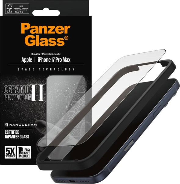 PanzerGlass Ceramic II Displayschutz iPhone 17 Pro Max | Ultra-Wide Fit m. EasyAligner, Bild 4