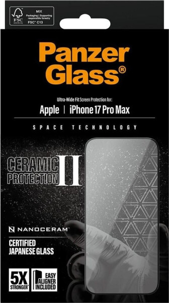 PanzerGlass Ceramic II Displayschutz iPhone 17 Pro Max | Ultra-Wide Fit m. EasyAligner, Bild 5
