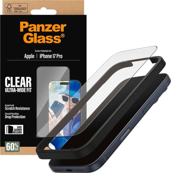 PanzerGlass Displayschutz iPhone 17 Pro | Ultra-Wide Fit m. EasyAligner, Bild 3