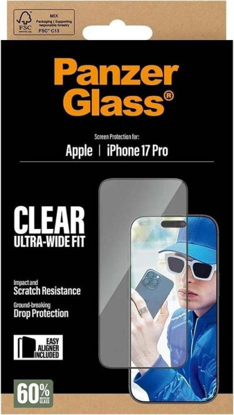 PanzerGlass Displayschutz iPhone 17 Pro | Ultra-Wide Fit m. EasyAligner, Bild 9