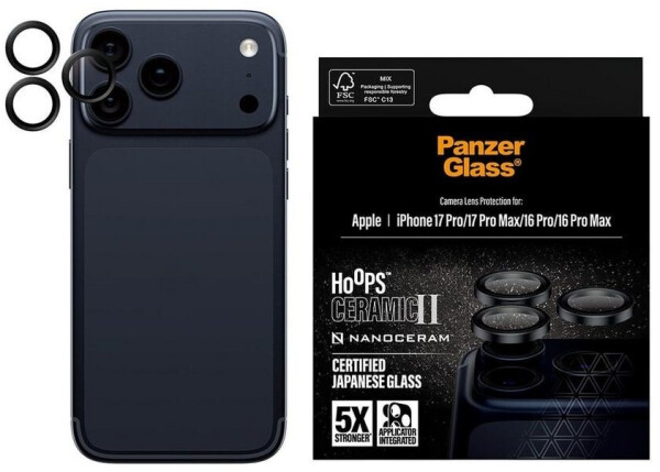 PanzerGlass Hoops Ceramic II Kameraschutz iPhone 17 Pro | iPhone 17 Pro Max | iPhone 16 Pro | 16 Pro Max, Bild 2