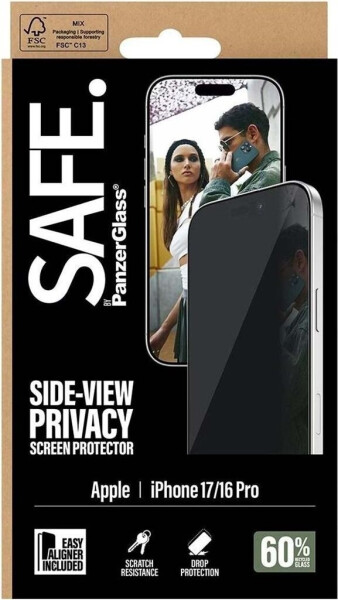 PanzerGlass SAFE. Privacy Displayschutz iPhone 17 | iPhone 16 Pro | Ultra-Wide Fit m. EasyAligner, Bild 4