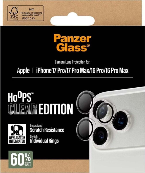 PanzerGlass Hoops Transparent Kameraschutz iPhone 17 Pro | iPhone 17 Pro Max | iPhone 16 Pro | 16 Pro Max, Bild 6