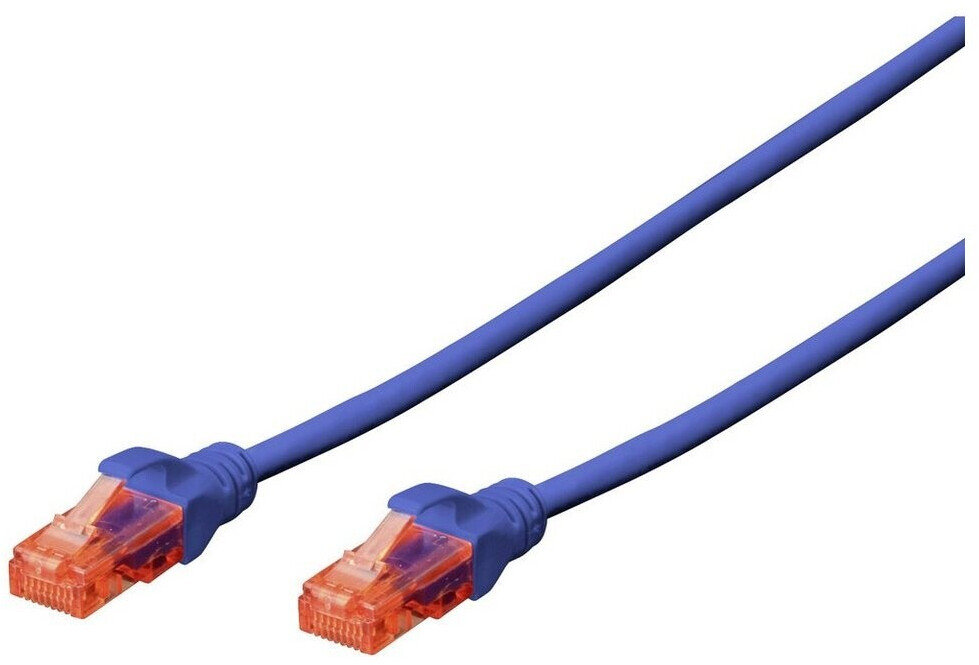 Digitus Patchkabel RJ45 U/UTP Cat6 5.00m blau Hebelschutz (DK-1612-050/B)