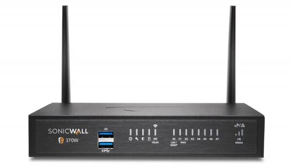 Sonicwall TZ370 WIRELESS-AC INTL PROMOTIONAL TRADEUP WITH 3 YR APSS AND CSE FOR 1 SIA BASIC 10 USERS 1 SPA ADVANCED 3 (03-SSC-3006)
