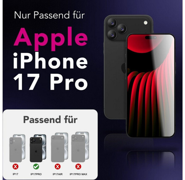 NALIA " Schutzglas AntiSpyX - Privacy Display Glas 9H Härte - Anti-Spy Screen Protector Tempered Glass (1 Stück Apple iPhone 17 Pro) Schwarz", Bild 5