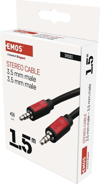 EMOS SM5001 Klinkenkabel 3,5mm Stereo Stecker 3,5mm Stecker Länge 1,5m schwarz (2335050010), Bild 4