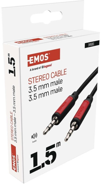 EMOS SM5001 Klinkenkabel 3,5mm Stereo Stecker 3,5mm Stecker Länge 1,5m schwarz (2335050010), Bild 5
