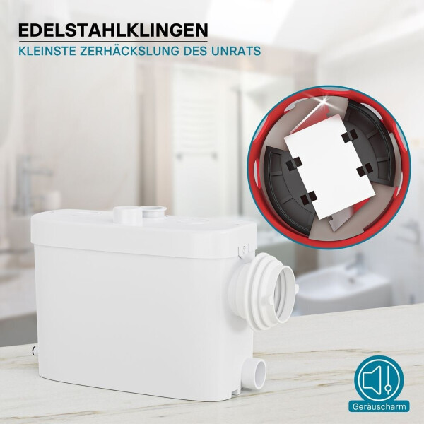 Wiltec Kleinhebeanlage mit Häcksler 450 W 7,5 m Förderhöhe (62139), Bild 3