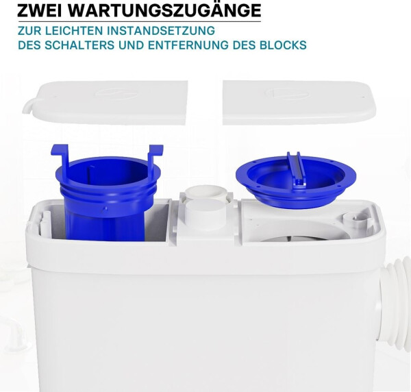 Wiltec Kleinhebeanlage mit Häcksler 450 W 7,5 m Förderhöhe (62139), Bild 5