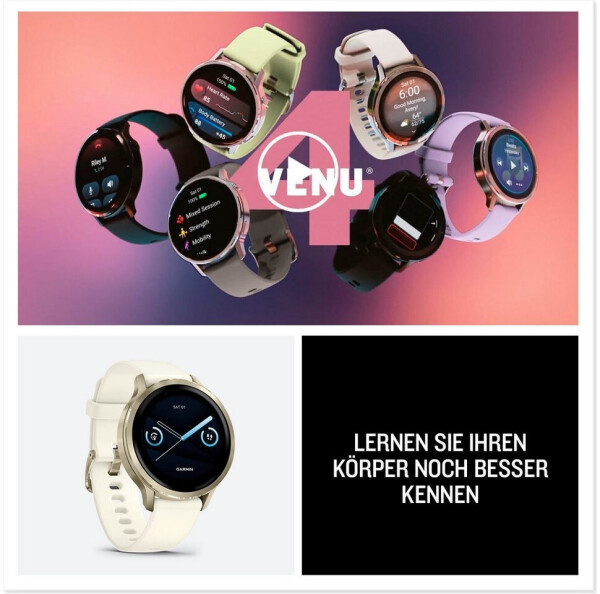 Garmin Venu 4 41mm Lunargold/Bone Silikon-Armband, Bild 8