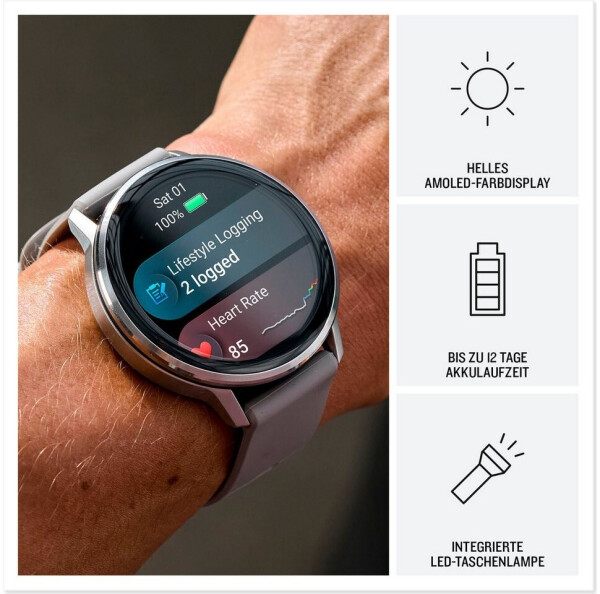 Garmin Venu 4 45mm Schwarz/Schiefergrau Silikon-Armband, Bild 3